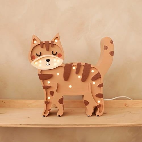 Drewniana Lampka Kotek dla dzieci  2
