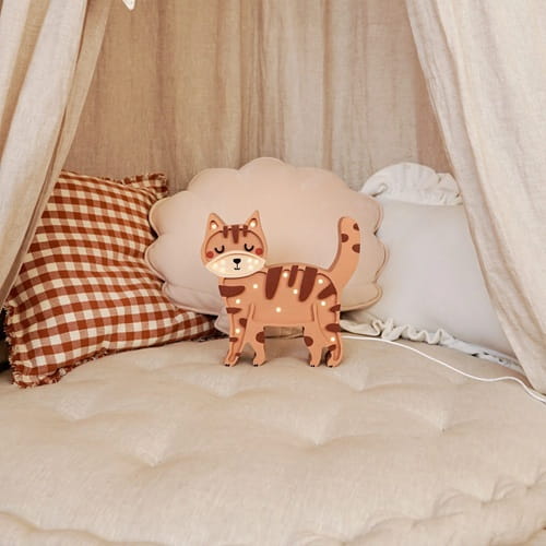 Drewniana Lampka Kotek dla dzieci  4