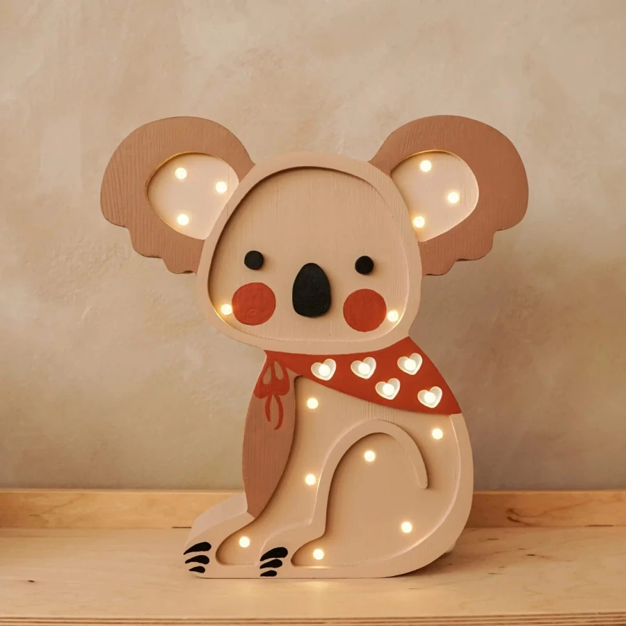 Drewniana Lampka Koala dla dzieci 3