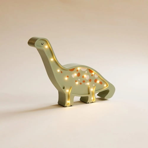 Drewniana Lampka Dino dla dzieci 2