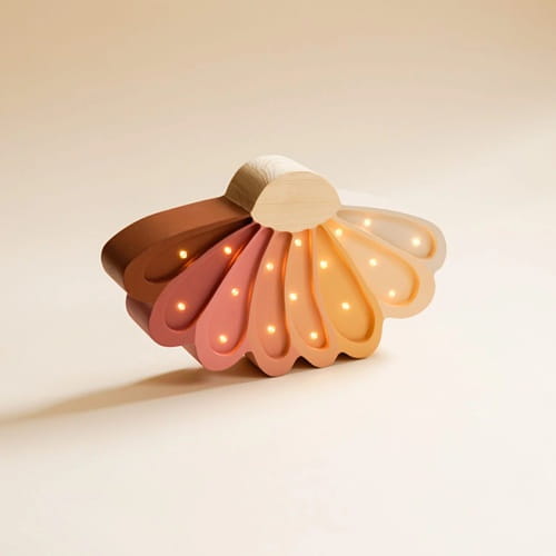 Drewniana Lampka Kwiatek dla dzieci tęczowy 3