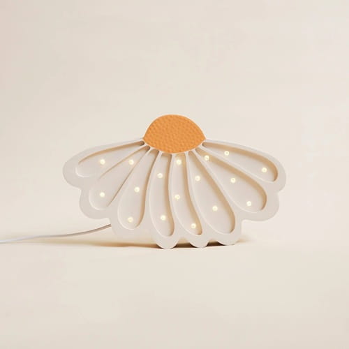 Drewniana Lampka Kwiatek dla dzieci biały  1