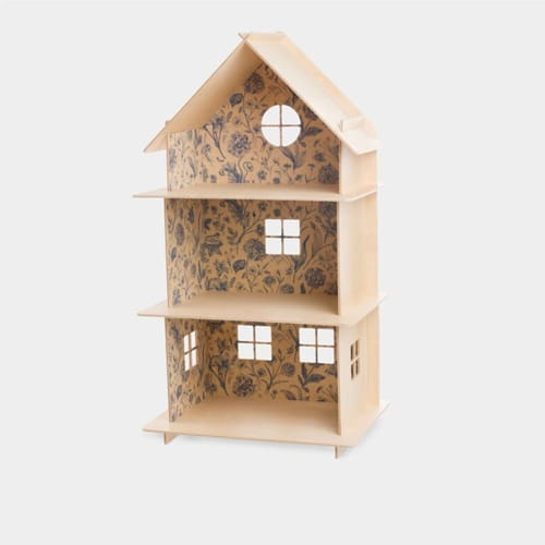 Drewniany domek dla lalek / myszek Vintage Flower 7