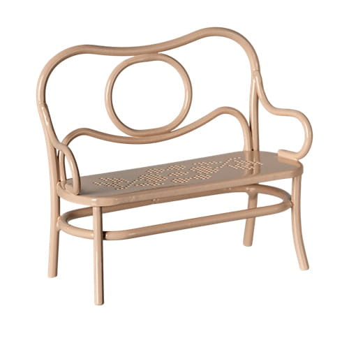 Maileg stół i ławka duży różowy zestaw kawowy dla myszek 3