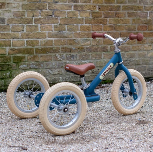 Rowerek trójkołowy biegowy 2w1 niebieski matowy Trybike