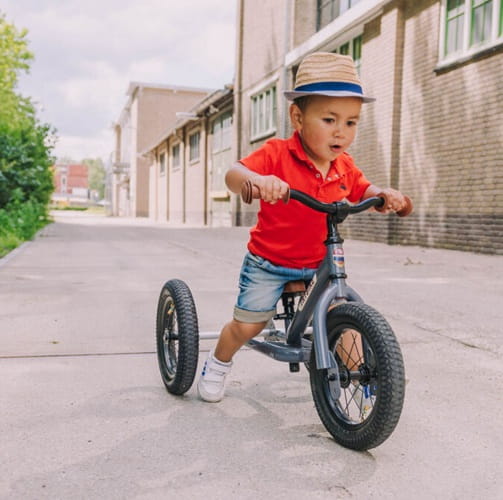 Rowerek trójkołowy biegowy 2w1 szary matowy Trybike 11