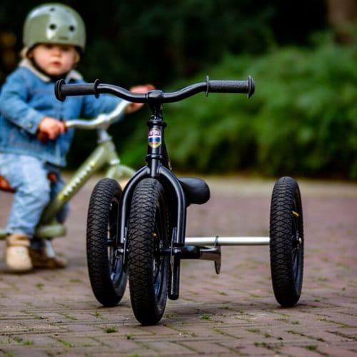 Rowerek trójkołowy biegowy 2w1 czarny matowy Trybike 4