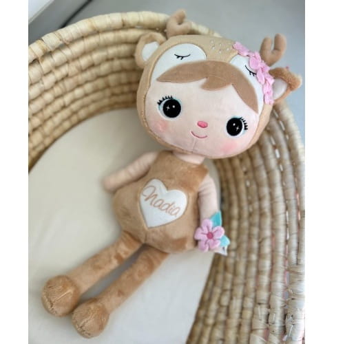 Lalka Metoo Sarenka z kwiatuszkami 50 cm z imieniem 1