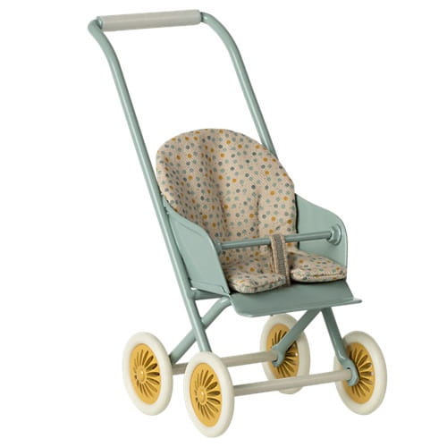 Maileg Wózek miętowy Stroller Micro Mint dla myszek