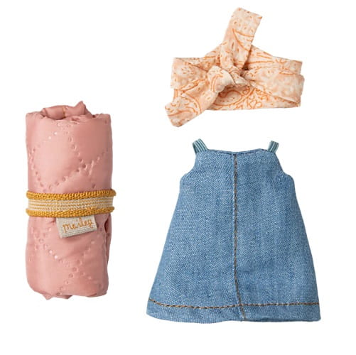 Maileg Myszka wędrowna Starsza Siostra podróżniczka ze śpiworkiem 1