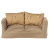 Maileg sofa kanapa w kratkę dla myszek Mable