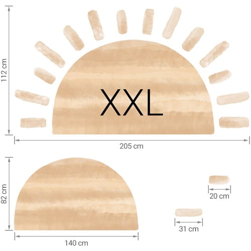 Naklejka na ścianę słońce beżowe 5