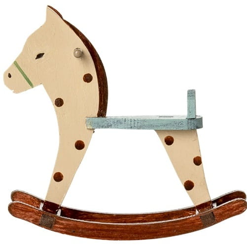 Maileg Konik na biegunach dla myszek drewniany w kropki  2