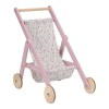 Drewniany wózek dla lalek różowy spacerowy Little Dutch