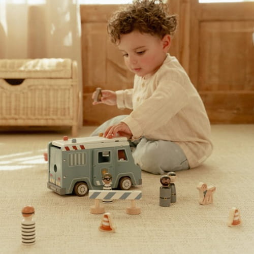 Samochód policyjny z figurkami Little Dutch 1