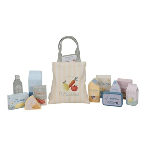 Wózek na zakupy drewniany z akcesoriami Little Dutch  5