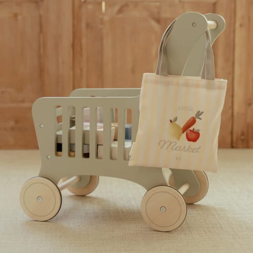 Wózek na zakupy drewniany z akcesoriami Little Dutch  1