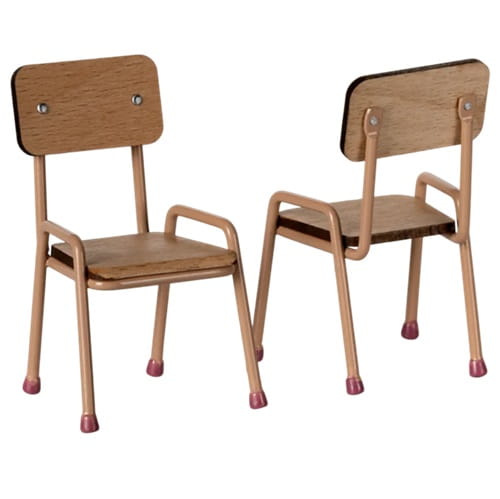 Maileg stół i 2 krzesła drewniane dla myszek 3