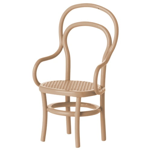 Maileg krzesło krzesełko różowe vintage metalowe dla myszek