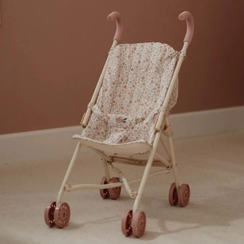 Wózek spacerowy składany dla lalek beżowy Little Dutch 2