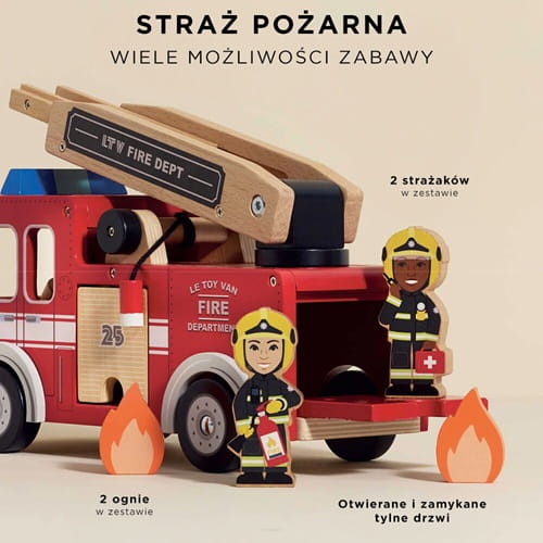 Wóz strażacki drewniany Le Toy Van 1