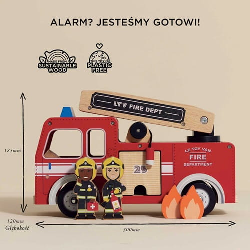 Wóz strażacki drewniany Le Toy Van 5