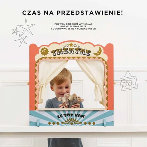 Drewniany teatr lalek zabawka dla dzieci Le Toy Van 4