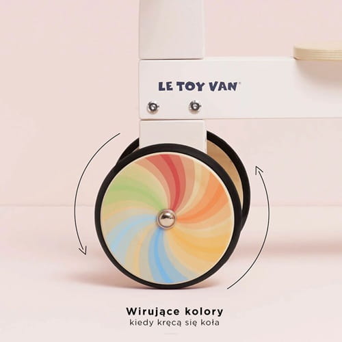 Tęczowy pierwszy jeździk na roczek dla dzieci Le Toy Van  3