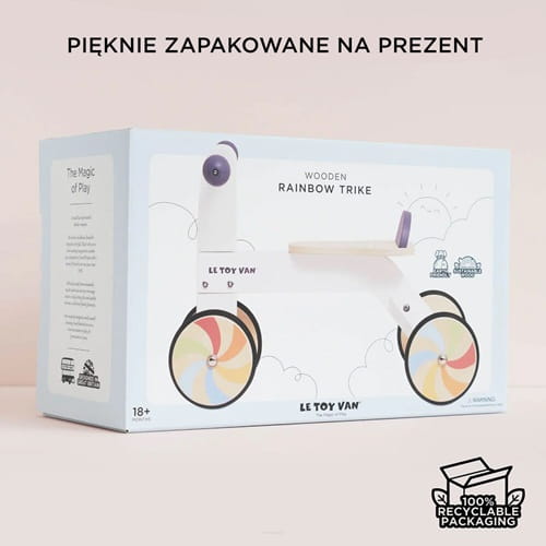 Tęczowy pierwszy jeździk na roczek dla dzieci Le Toy Van  7