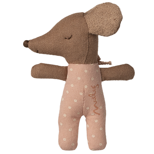 Maileg Myszka Dziewczynka w pudełku Baby mouse Sleepy/wakey in box - rose 2