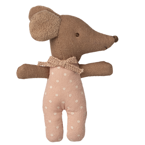 Maileg Myszka Dziewczynka w pudełku Baby mouse Sleepy/wakey in box - rose 3