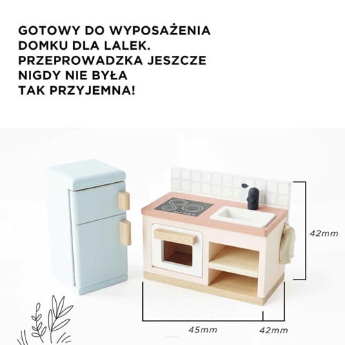 Drewniane mebelki dla lalek duży zestaw do domków Le Toy Van 11