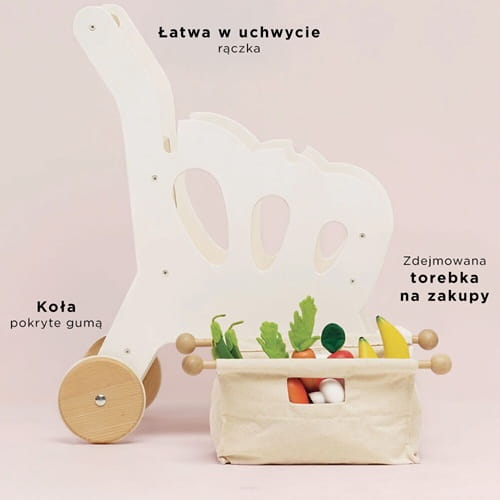 Drewniany wózek na zakupy Le Toy Van 1