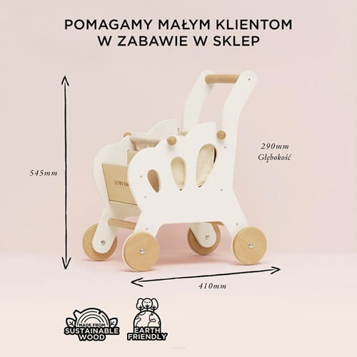 Drewniany wózek na zakupy Le Toy Van 3