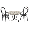 Maileg stół z 2 krzesłami metalowy Dining table set duży