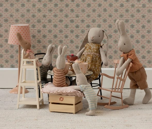 Maileg stół z 2 krzesłami metalowy Dining table set duży 2