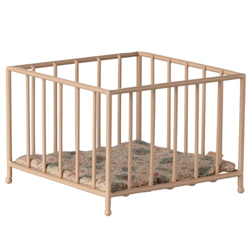 Maileg kojec różowy łóżko łóżeczko dla myszek Playpen