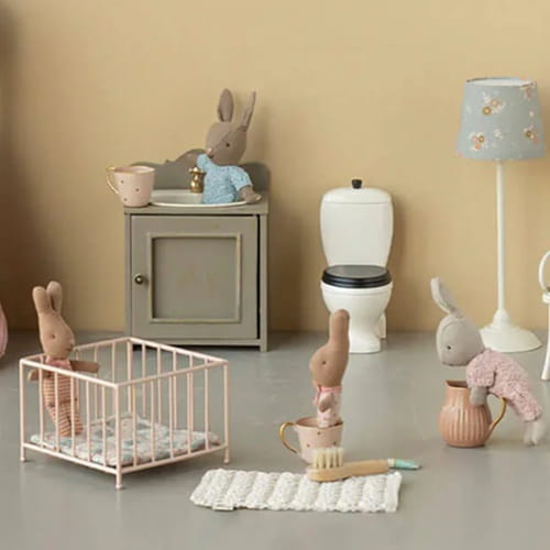 Maileg kojec różowy łóżko łóżeczko dla myszek Playpen 1