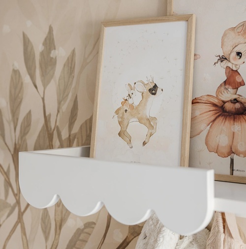 Półka ścienna Babushka biała  2