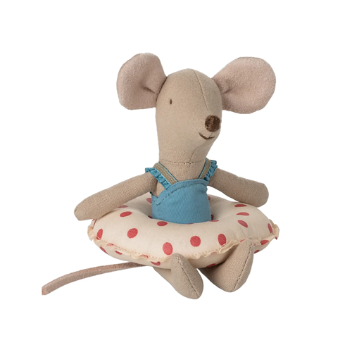 Maileg myszka plażowa młodsza siostra z kołem 1