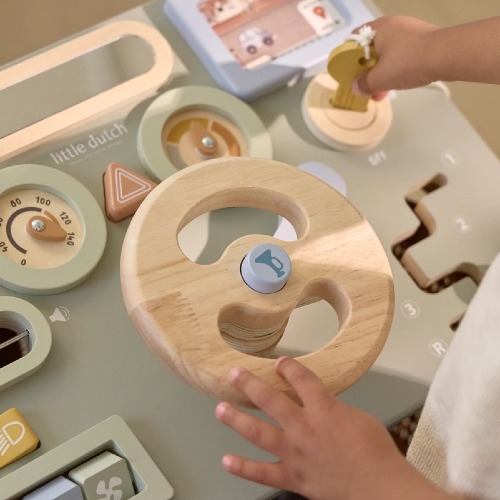 Kierownica drewniana aktywizująca Little Dutch 1