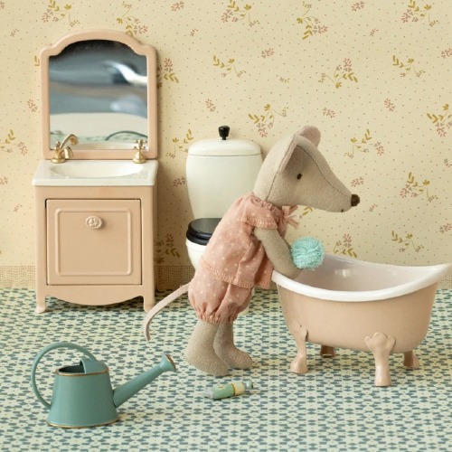 Maileg Wanna bathtub metalowa różowa mała dla myszek 2