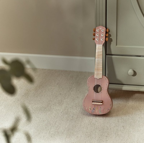 Drewniana gitara różowa Safari Friends FSC Little Dutch 3