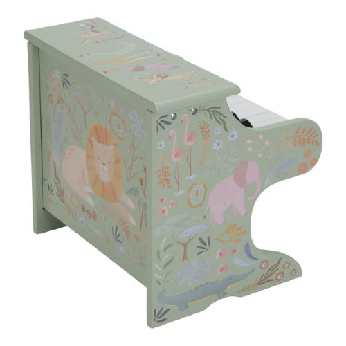 Drewniane pianino zielone Safari Friends FSC Little Dutch 6