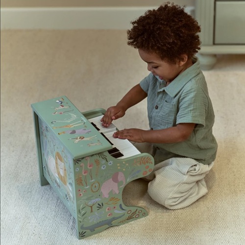 Drewniane pianino zielone Safari Friends FSC Little Dutch 2