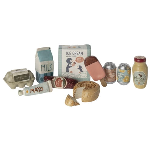 Maileg pudełko z zakupami, produkty spożywcze, grocery box  1