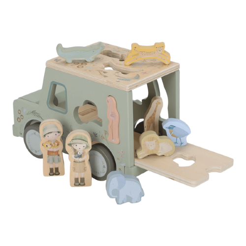 Drewniany samochód sorter Safari Friends FSC Little Dutch 3