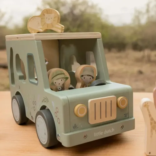 Drewniany samochód sorter Safari Friends FSC Little Dutch  1