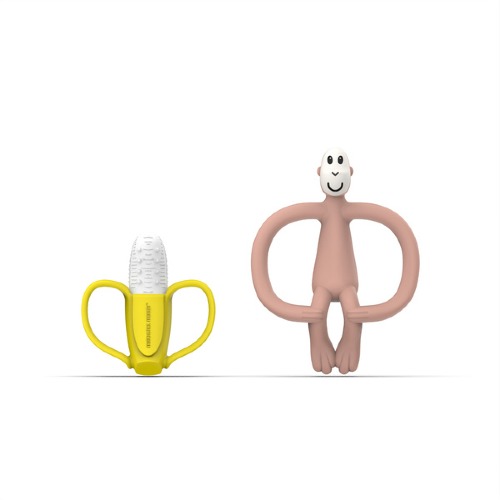 Zestaw prezentowy do ząbkowania z gryzakiem Dusty Pink Matchstick Monkey  2