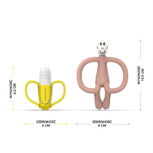 Zestaw prezentowy do ząbkowania z gryzakiem Dusty Pink Matchstick Monkey  8